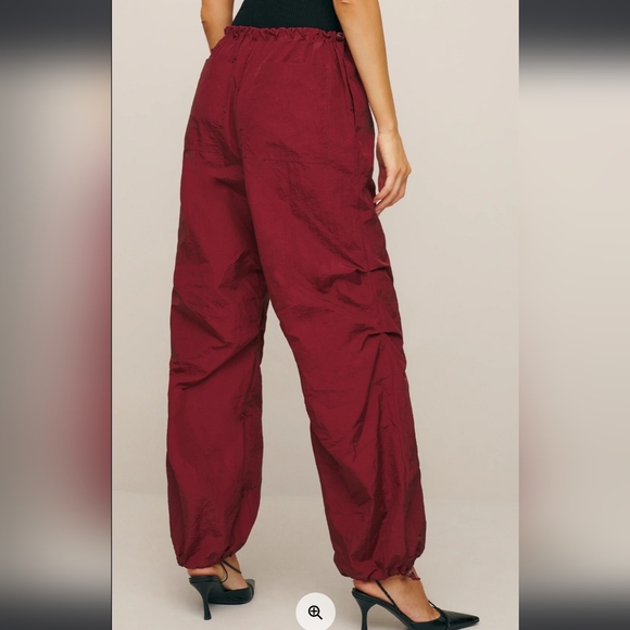 Reformation Cargo Pants in Red - Picture 4 of 4